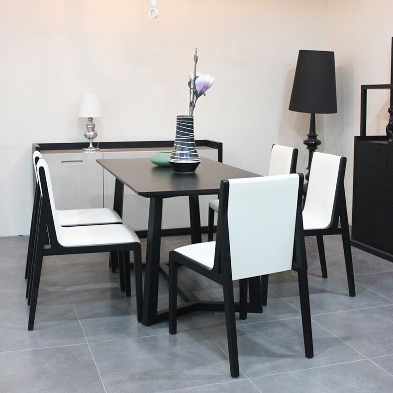 Modern Wood Glam Dining Chair Side Open Back Chair for Kitchen Clearhalo 'Dining Chairs' 'Dining Tables & Seating' 'dining_chair' 'furn' 'furn_dining_chair' 'Furniture' 'Kitchen & Dining Furniture' 1200x1200_01bc0262-1196-4921-81f2-fb93d366f628