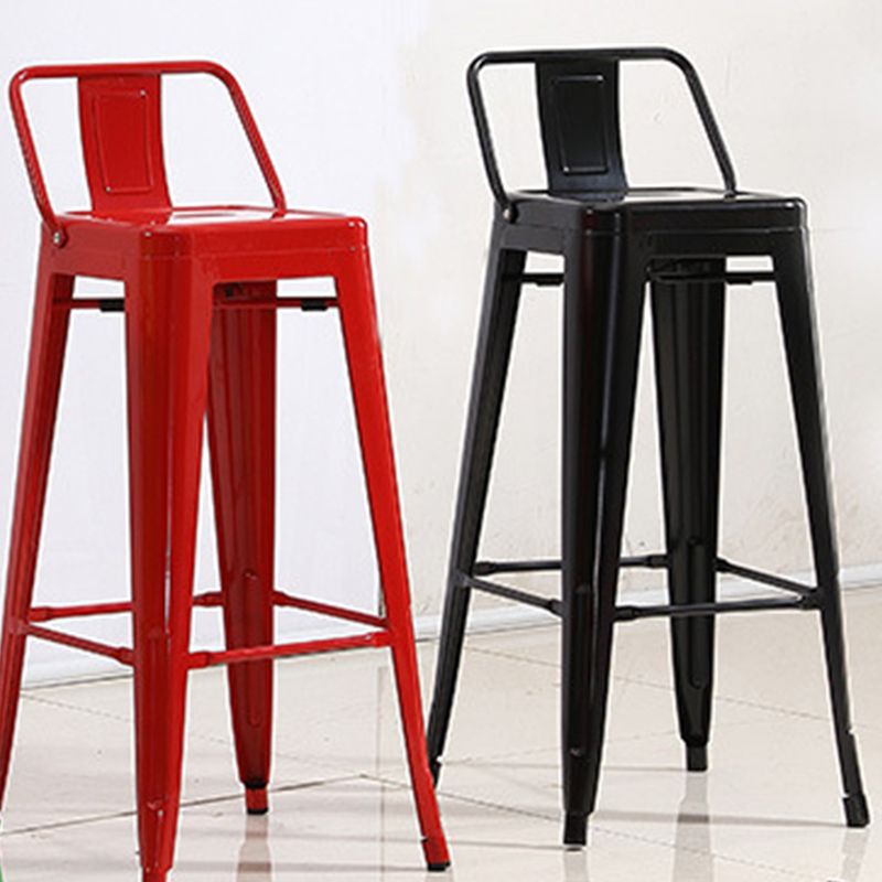 Industrial Low Back Counter Stool Metal Counter Height Stools for Kitchen Clearhalo 'Bar Furniture' 'Bar Stools' 'bar_stools' 'furn' 'furn_bar_stools' 'Furniture' 'Kitchen & Dining Furniture' 1200x1200_01bc7bbc-74c6-450e-880b-bb12f11085c1