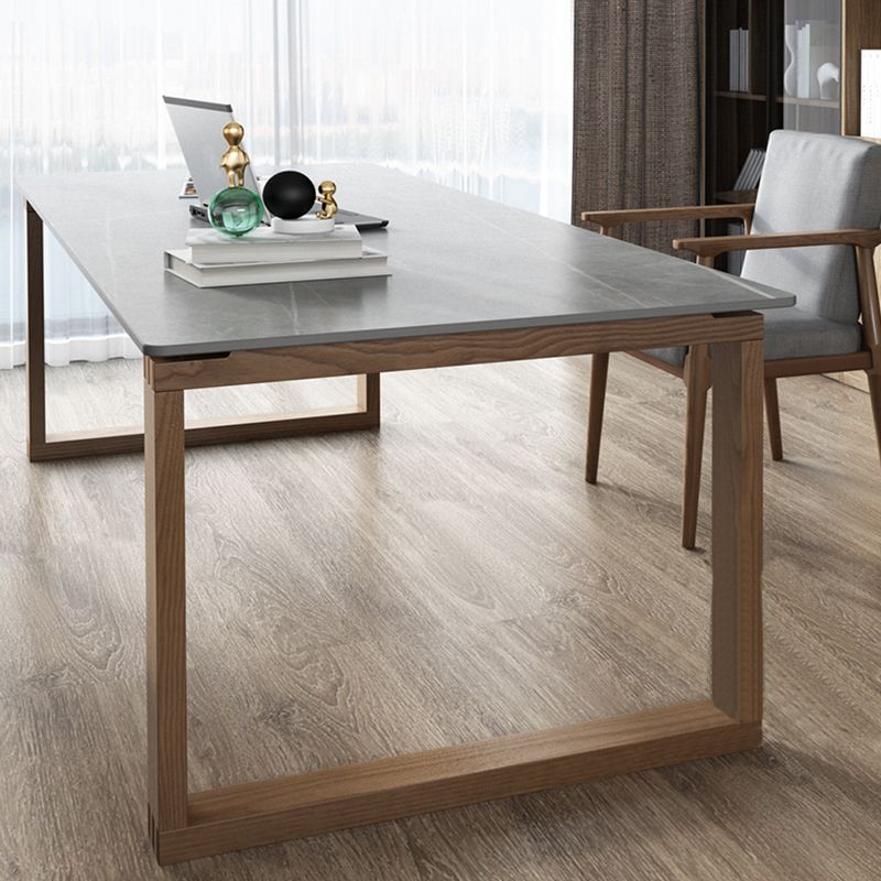 Rectangle Stone Top Office Desk Modern Style Solid Wood Writing Desk for Office Clearhalo 'furn' 'furn_office_desk' 'Furniture' 'Office Desks' 'Office Furniture' 'office_desk' 1200x1200_01bdf448-258a-4e58-8767-c72fd42d84fe