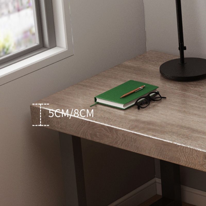 Industrial Solid Wood Computer Desk Sled Base 29.53" Tall Gaming Desk Clearhalo 'furn' 'furn_office_desk' 'Furniture' 'Office Desks' 'Office Furniture' 'office_desk' 1200x1200_01be43ef-fb87-44e7-befc-4a1036a44b20