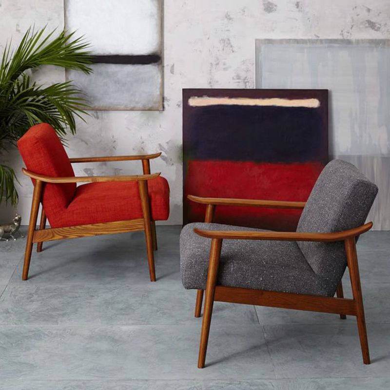 28,74 "fauteuil de fauteuil à bras massif en bois massif avec quatre jambes de base à quatre étapes