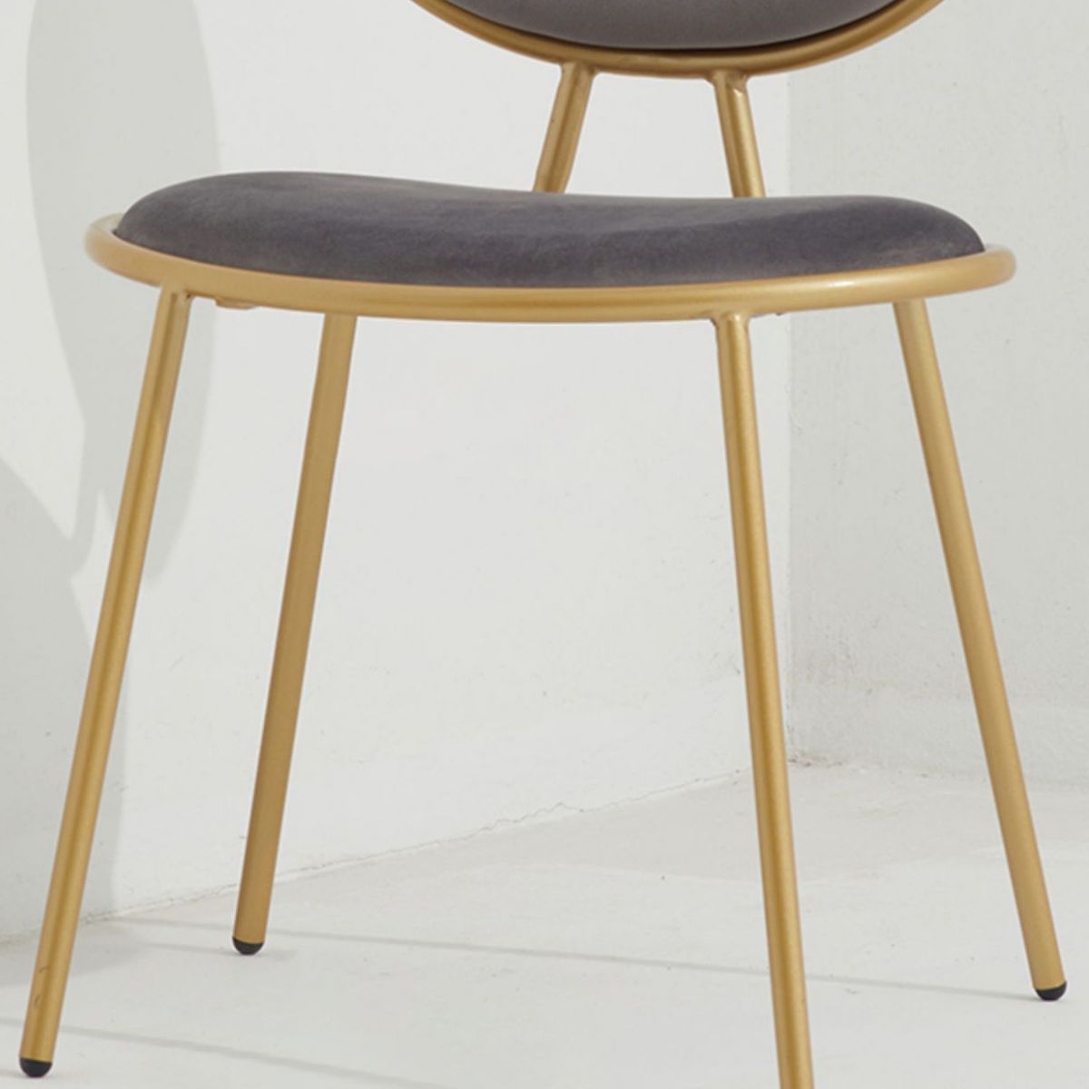 Chaise latéral glam glamour en velours chaise latéral rembourrée pour la maison