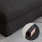 Contemporary Stationary Recessed Arm Living Room Cushions Sofa Chaise