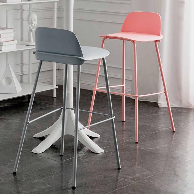 Scandinavian Footrest Metal Barstool Matte Finish Coffee Shop Stool Clearhalo 'Bar Furniture' 'Bar Stools' 'bar_stools' 'furn' 'furn_bar_stools' 'Furniture' 'furniture_bar_stools' 'Kitchen & Dining Furniture' 1200x1200_01c24ea6-ed22-43f2-9b5c-b536ffda2dfd