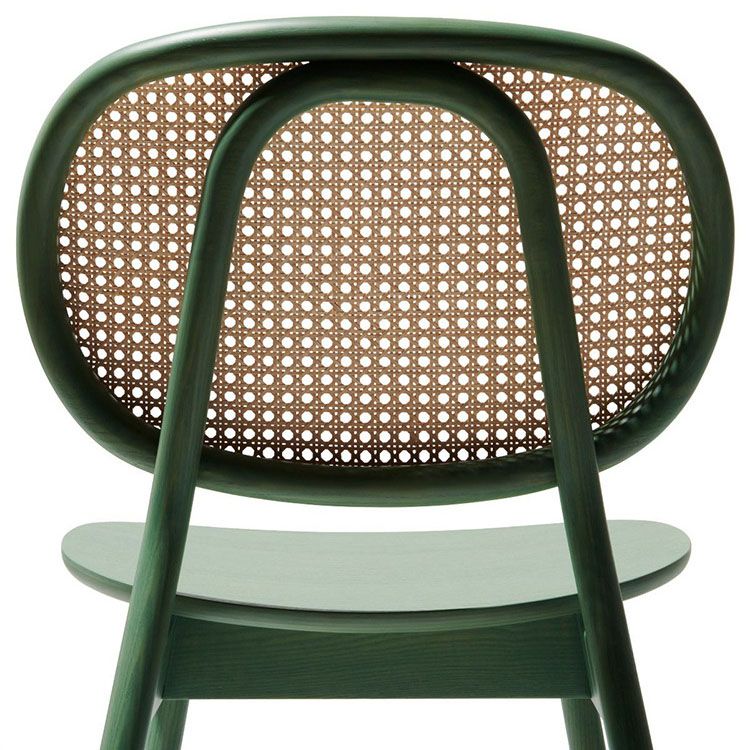 Silla de comedor de ratán contemporánea muebles laterales de comedor abiertos en acabado mate