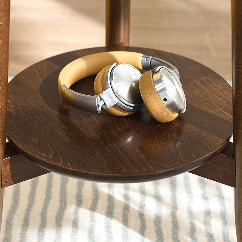 Solid Wood Round Top Side Table 23.6" Tall 3 Legs End Table with Shelf Clearhalo 'Coffee & Accent Tables' 'End & Side Tables' 'end_side_tables' 'furn' 'furn_end_side_tables' 'Furniture' 'Living Room Furniture' 1200x1200_01c3846b-d07d-40da-8ffd-4adc4571f212