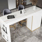 Stone Top Bar Stool Table Glam Style Rectangle Pub Table with Storage Clearhalo 'Bar Furniture' 'Bar Tables' 'bar_tables' 'furn' 'furn_bar_tables' 'Furniture' 'Kitchen & Dining Furniture' 1200x1200_01c4e33d-8928-4a1a-be07-d5a7b4e9e796