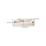 Fabric Sofa with Bolster Pillows Contemporary Apartment Seating