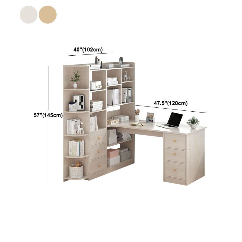 Bureau en bois contemporain Credenza bureau rectangulaire avec étagère avec étagère