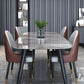 Living Room Furniture Stone 4 Solid Wood Legs Traditional Luxury Dining Table Clearhalo ' dining_table' 'Dining Tables & Seating' 'Dining Tables' 'furn' 'furn_dining_table' 'Furniture' 'furniture_dining_table' 'Kitchen & Dining Furniture' 'kitchen&dining_furn' 'kitchen' 'kitchen_dining_table' 1200x1200_01c6004c-107a-4bea-a0f3-a5a8a43c0e58