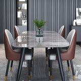 Living Room Furniture Stone 4 Solid Wood Legs Traditional Luxury Dining Table Clearhalo ' dining_table' 'Dining Tables & Seating' 'Dining Tables' 'furn' 'furn_dining_table' 'Furniture' 'furniture_dining_table' 'Kitchen & Dining Furniture' 'kitchen&dining_furn' 'kitchen' 'kitchen_dining_table' 1200x1200_01c6004c-107a-4bea-a0f3-a5a8a43c0e58
