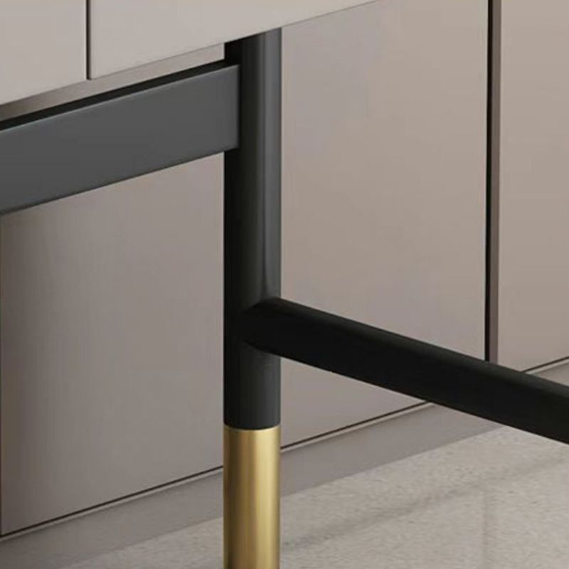 Glam Office Desk Antique Finish Computer Desk mit 2 Schubladen