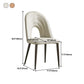 Contemporary Armless Dining Chairs Faux Leather Open Back Dining Side Chair