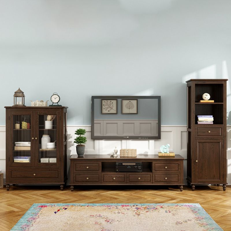 Traditional Wood TV Console Open Storage TV Media Stand with Drawers for Living Room Clearhalo 'furn' 'furn_tv_stands_entertainment_centers' 'Furniture' 'Living Room Furniture' 'TV Stands & Entertainment Centers' 'TV Stands & Media Storage Furniture' 'tv_stands_entertainment_centers' 1200x1200_01c8769a-16fe-4c67-84f9-8c10204b0aa0