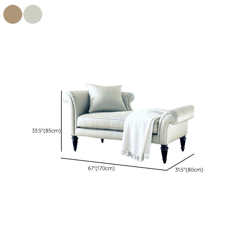 Faux Leather/Fabric Accent Chair Traditional Flared Arms Chaise Clearhalo 'Chairs & Seating' 'Chaise Lounge' 'chaise_lounge' 'furn' 'furn_chaise_lounge' 'Furniture' 'Living Room Furniture' 1200x1200_01cb05e6-697f-4af2-b9bf-89cb7b1d4ae9