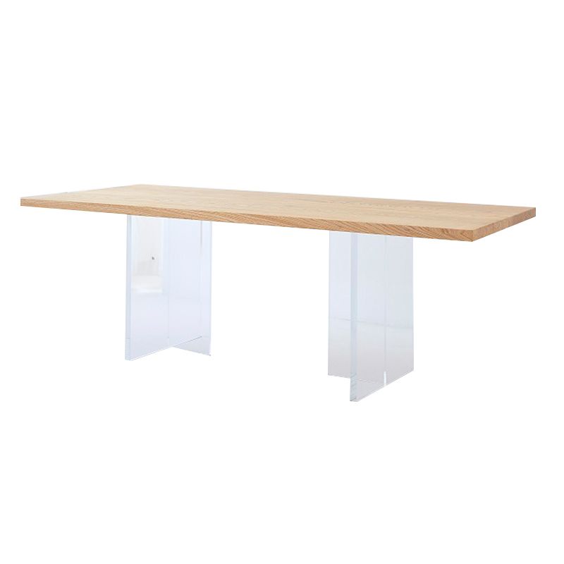 モダンな長方形のウッドダイニングテーブル1/2/5ピースダイニングルーム用ダイニングセット