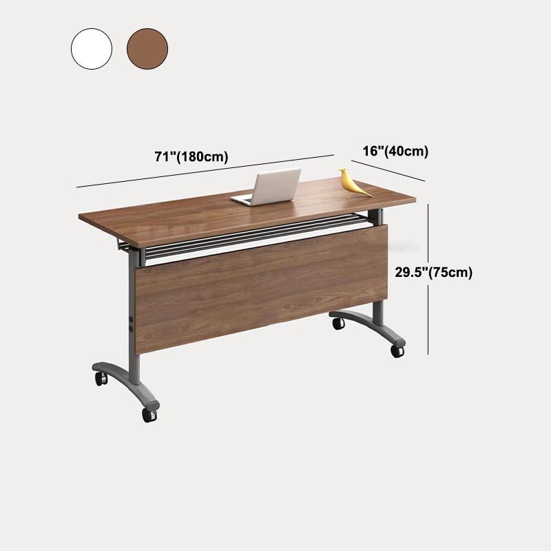 Modern Wooden Office Desk with Caster Wheels Rectangular Writing Desk for Home Clearhalo 'furn' 'furn_office_desk' 'Furniture' 'Office Desks' 'Office Furniture' 'office_desk' 1200x1200_01cb4e34-1a7b-459d-8b81-8b64b06d19a1