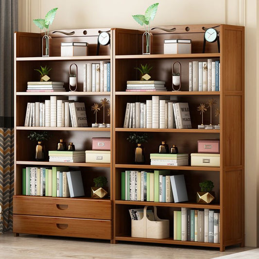 Brown Color Modern Style Bookshelf Engineer Wood Bookcase for Home Clearhalo 'Bookcases' 'furn' 'furn_bookcases' 'Furniture' 'Office Furniture' 1200x1200_01cb9c54-7b66-4687-9957-8b87c5b66611