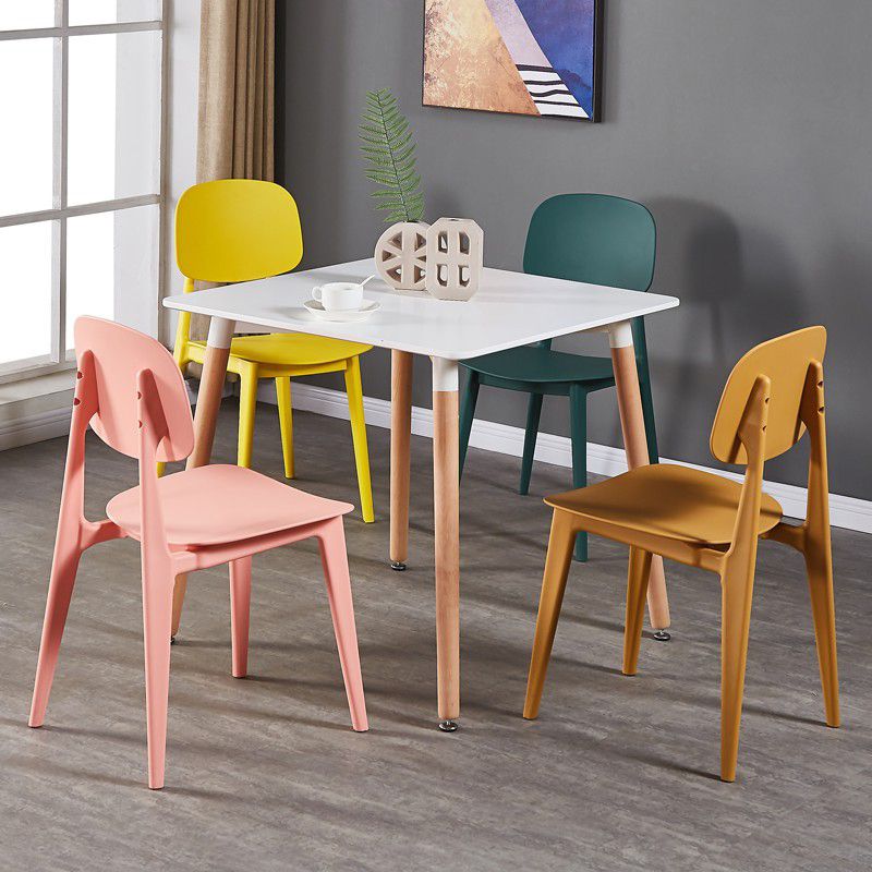Modern Kitchen Dining Side Chair Plastic Opening Back Dining Side Chair Clearhalo ' kitchen&dining_furn' 'Dining Chairs' 'Dining Tables & Seating' 'dining_chair' 'furn' 'furn_dining_chair' 'Furniture' 'furniture_dining_chair' 'Kitchen & Dining Furniture' 'kitchen' 1200x1200_01ccf3b0-2de4-41dd-a9b5-24d153b1fa2a