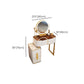 Glam Glass Makeup Counter 29.9" H Bedroom Make-up Vanity with Drawer