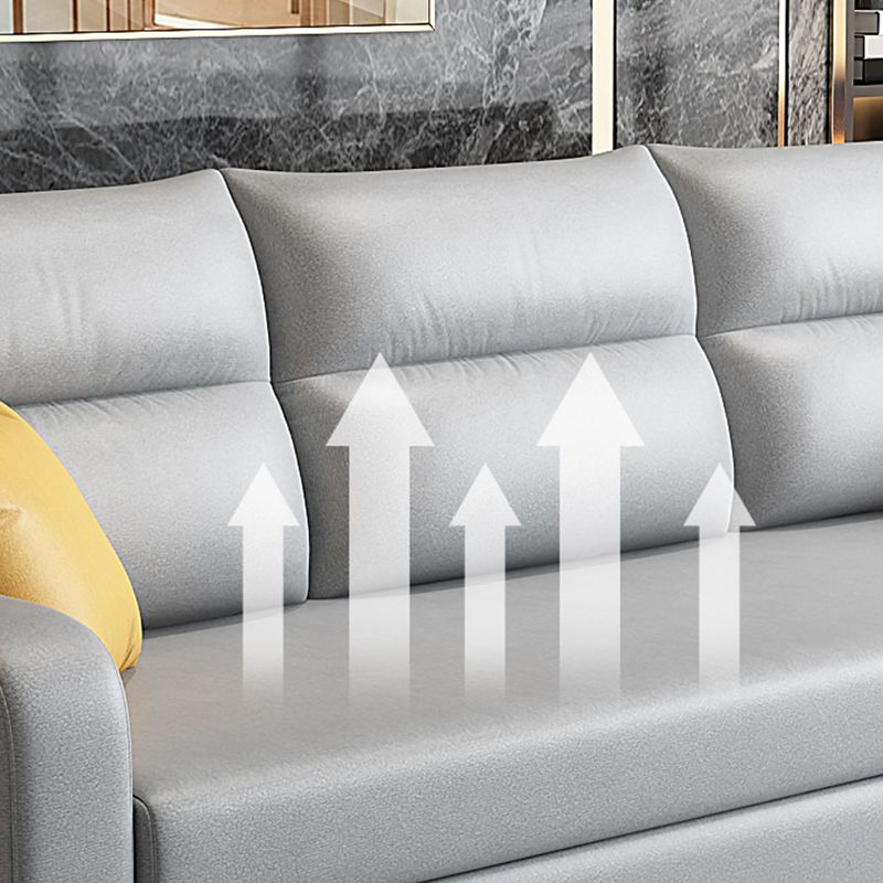 コンテンポラリースクエアアームスリーパーソファボンドレザー布団スリーパーソファ