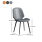 Modern Chair Dining Armless Chairs with Metal Legs for Kitchen
