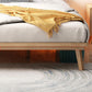 84.65 inch Wide Contemporary Bed Rubberwood Platform Bed Frame