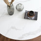 Set di tavoli da pranzo al coperto bianco rotondo in pietra moderna 1/2/3/5 pezzi Dinette Set