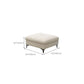 Stain-Resistant Sectional Sofa for Living Room in White with Pillow Top Arm