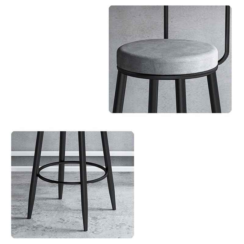 Modern Style Iron Bar Stool Low Back and Footrest Living Room Simple Bar Stool Clearhalo 'Bar Furniture' 'Bar Stools' 'bar_stools' 'furn' 'furn_bar_stools' 'furniture_bar_stools' 'Kitchen & Dining Furniture' 'kitchen&dining_furn' 'kitchen' 'kitchen_furn' Furniture' 1200x1200_01d13c4e-e78b-4712-bf23-a909f597e2f1