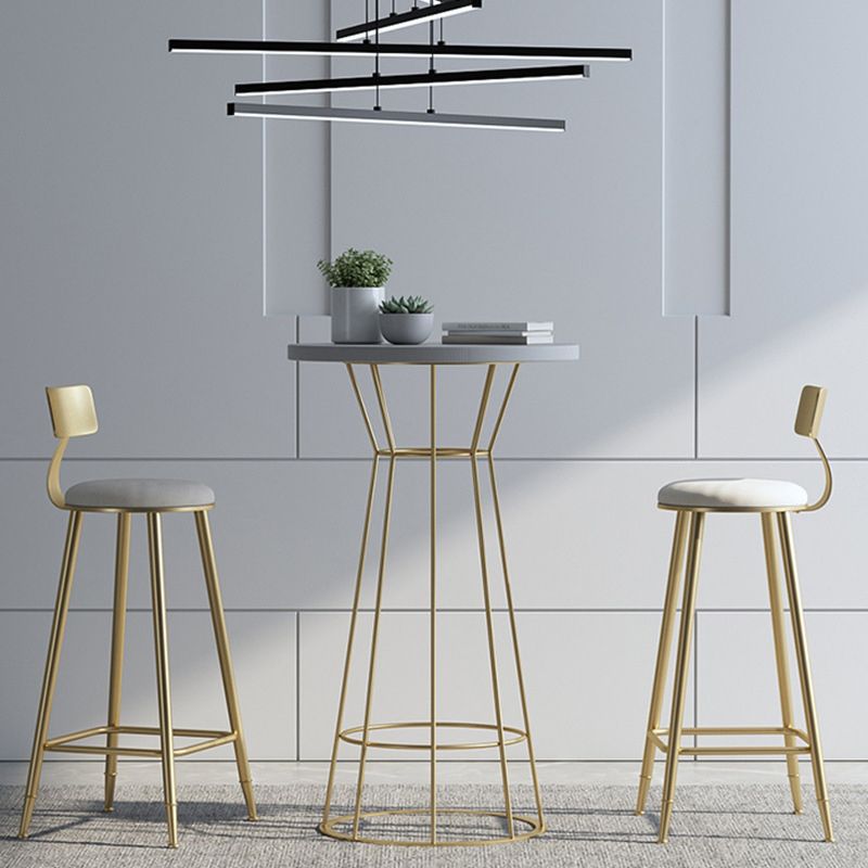 Set da bar in metallo e legno 1/2/3 pezzi Sgabello e tavolo da bar rotondi moderni