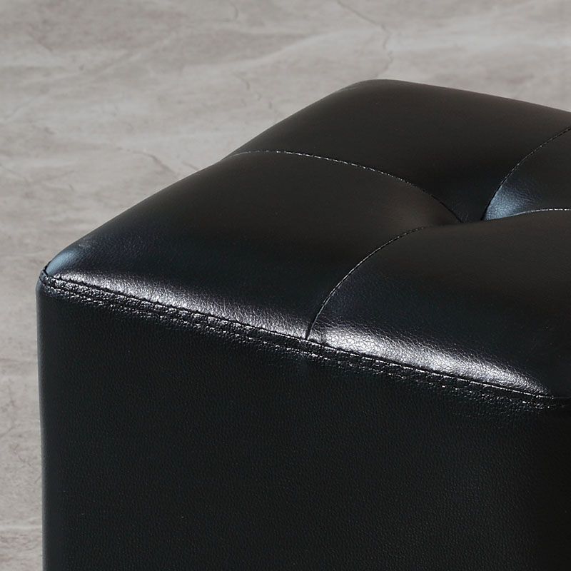 Modern Black Water Resistant Cube Square Leather Indoor Cube Clearhalo 'furn' 'furn_ottomans_poufs' 'Furniture' 'Living Room Furniture' 'Ottomans & Poufs' 'ottomans_poufs' 1200x1200_01d21694-ee2f-48c8-94ff-32a71bb3aad8