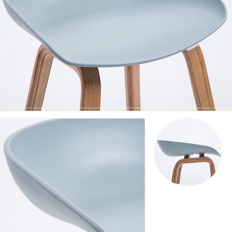 Sgabelli da bar in plastica bassa sgabello da pranzo con base in legno massiccio