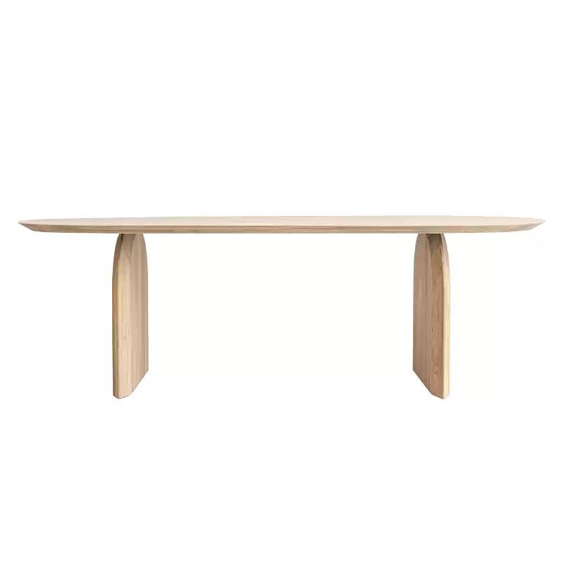 Oval Dinette Table Simplicity Style Double Pedestal Furniture for Indoor Clearhalo ' dining_table' 'Dining Tables & Seating' 'Dining Tables' 'furn' 'furn_dining_table' 'Furniture' 'furniture_dining_table' 'Kitchen & Dining Furniture' 'kitchen&dining_furn' 'kitchen' 'kitchen_dining_table' 1200x1200_01d55335-fdbc-4a41-a197-9addbb0bd955