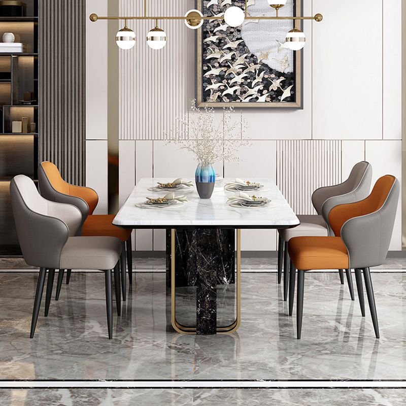 Moderne stijl lederen Parsons gestoffeerde huis voor huis Dining zijstoel