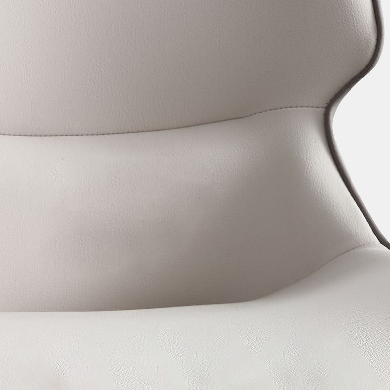 Modern Simple Side Chair Faux Leather Wingback Chair for Bedroom