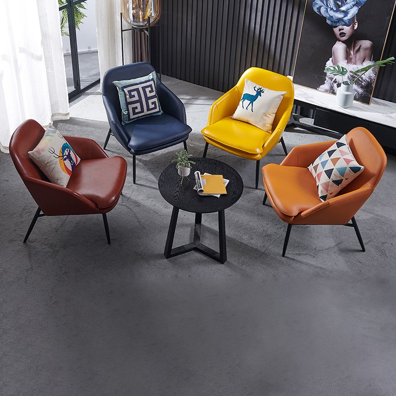 Mid-Century Modern Basic Four Leg Arm Chair Leather Accent Armchair for Living Room Clearhalo 'Accent Chairs' 'accent_chairs' 'Chairs & Seating' 'furn' 'furn_accent_chairs' 'Furniture' 'Living Room Furniture' 1200x1200_01d8936e-58d9-466b-af01-6e3667979e0b