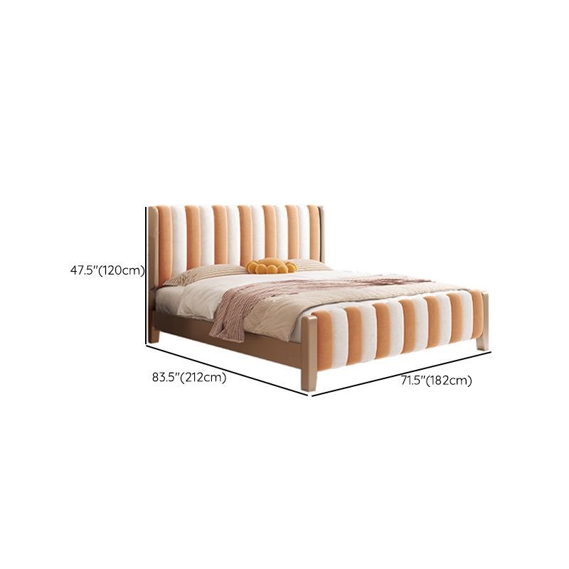 Letto standard imbottito contemporaneo, letto di testiera rettangolare del pannello