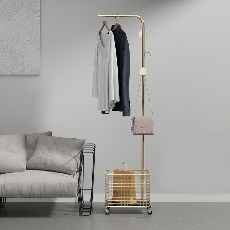 Modern Metal Hall Tree Hanging Rail Rail y 3 ganchos kit de entrada