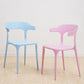 Scandinavian Coffee Shop Stacking Arm Chair Matte Finish Plastic Dining Chair