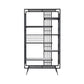 6 open shelves Bookcase Light Luxury Steel Bookshelf for Study Room