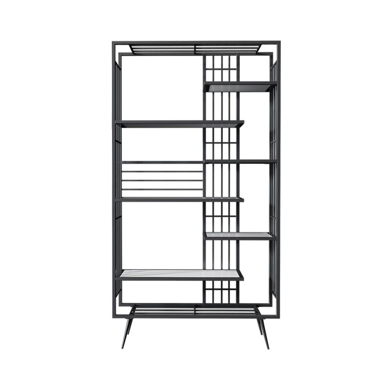 6 open shelves Bookcase Light Luxury Steel Bookshelf for Study Room