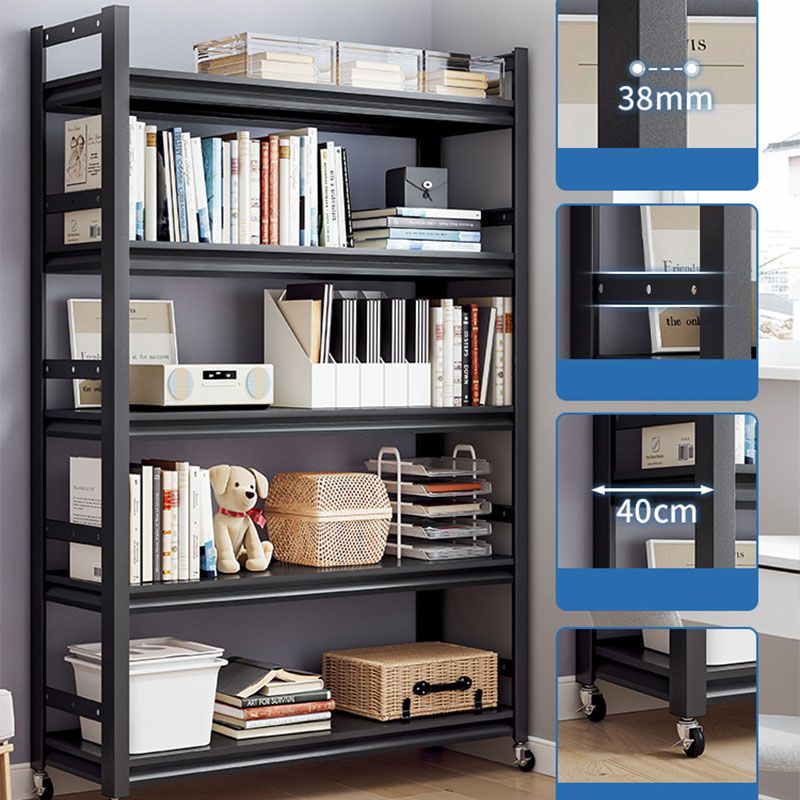 Etagere Shelf Bookcase Contemporary Steel Book Shelf for Study Room