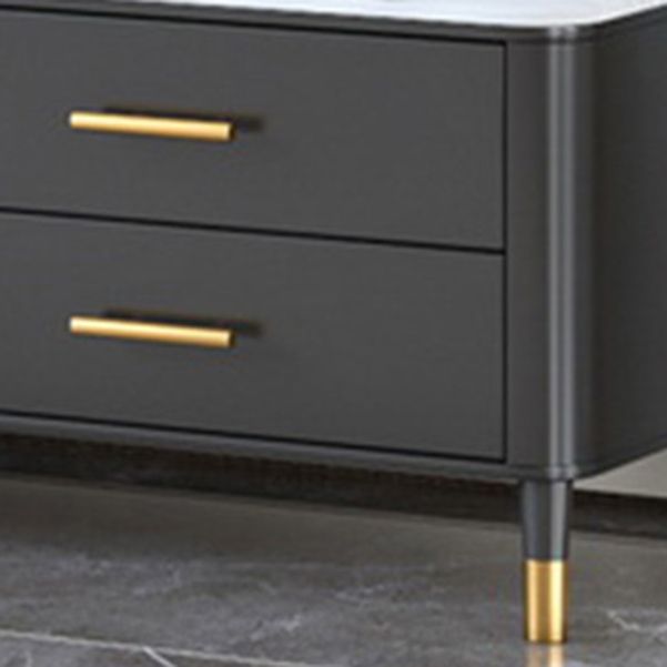 17.75 "W TV Stand Stand Glam -stijl ingesloten opslag tv -console met 4 laden