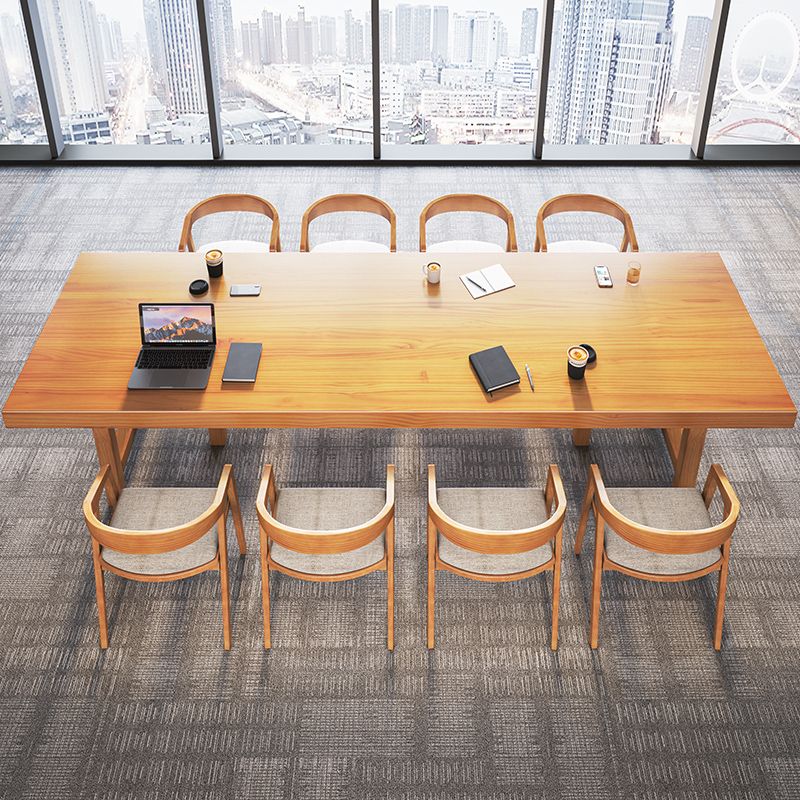 Bureau de bureau rectangulaire contemporain Bureau exécutif naturel pour le bureau