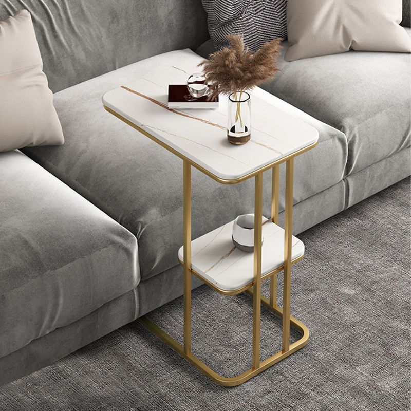 Slate Rectangular Side Table Modern Minimalist Sofa Corner Table