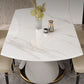 Modern Style Dining Round Table Dining Stone Table for Kitchen Clearhalo 'Dining Tables & Seating' 'Dining Tables' 'dining_table' 'furn' 'furn_dining_table' 'Furniture' 'Kitchen & Dining Furniture' 1200x1200_01dfd8d1-39a5-41bd-aaf7-987e59395637