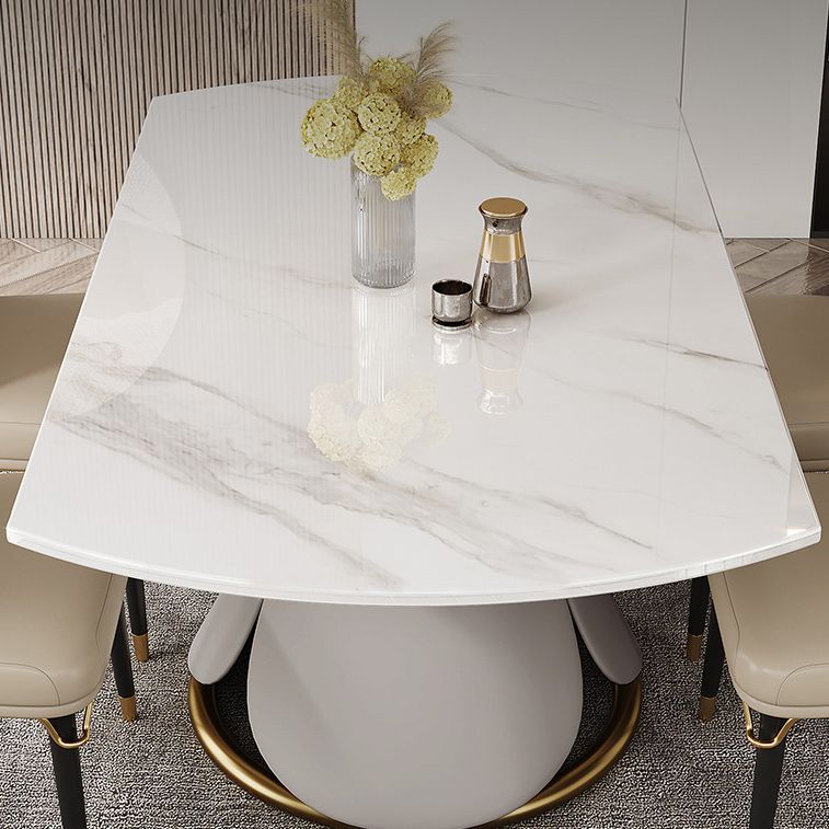 Modern Style Dining Round Table Dining Stone Table for Kitchen Clearhalo 'Dining Tables & Seating' 'Dining Tables' 'dining_table' 'furn' 'furn_dining_table' 'Furniture' 'Kitchen & Dining Furniture' 1200x1200_01dfd8d1-39a5-41bd-aaf7-987e59395637