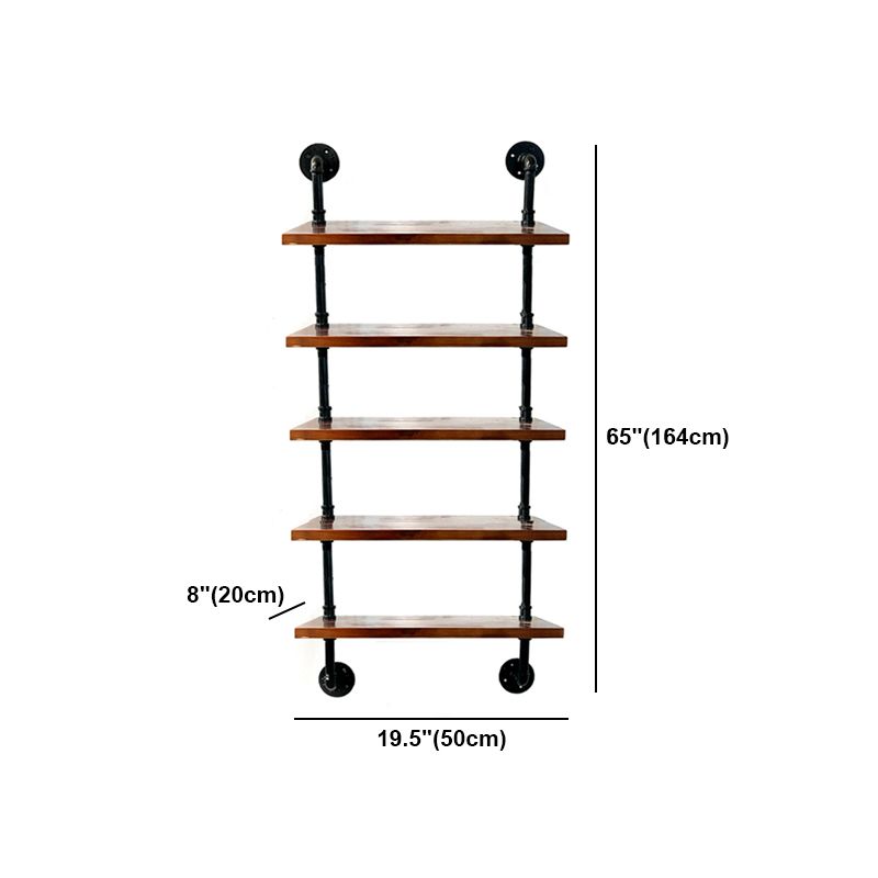 Industrial Style Bookshelf Wall Mounted Solid Wood Bookcase for Home Office Clearhalo 'Bookcases' 'furn' 'furn_bookcases' 'Furniture' 'furniture_bookcases' 'kitchen' 'kitchen_bookcases' 'Living Room Furniture' 'Office Furniture' 1200x1200_01e237d8-55fe-4e06-94d8-61d7ef5b8f0a