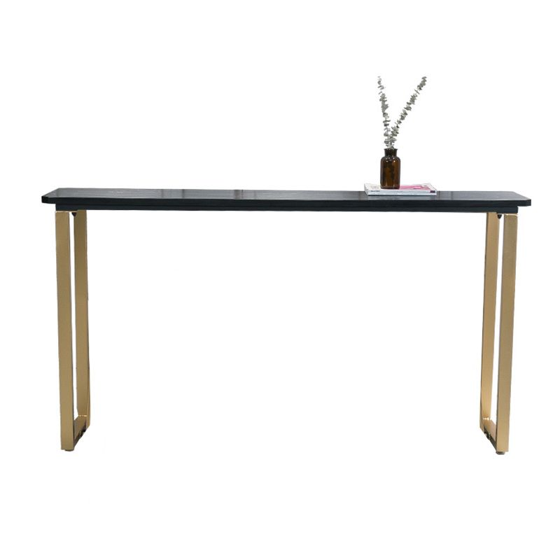 Glam Style Wooden Bar Counter Table Rectangle Bar Counter Table with Metal Legs Clearhalo 'Bar Furniture' 'Bar Tables' 'bar_tables' 'furn' 'furn_bar_tables' 'Furniture' 'Kitchen & Dining Furniture' 1200x1200_01e3e89f-d821-4bae-9bb6-e755116d7445